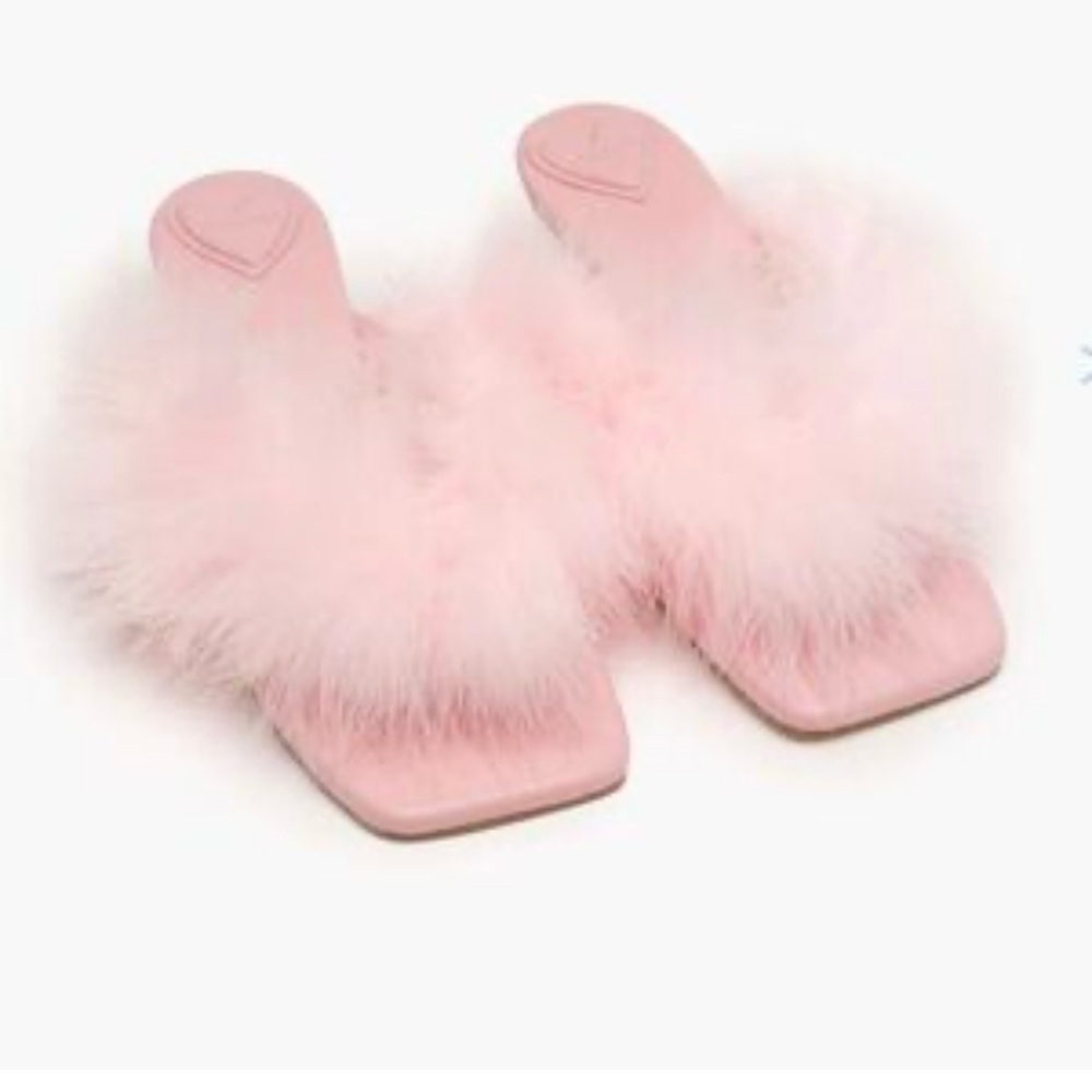 Sleeper Blush Feathered Sandals